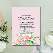 Elegantes rosa Magnolia Brautparty Einladung