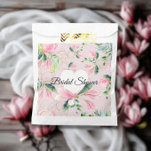 Elegantes rosa Magnolia Brautparty Geschenktütchen