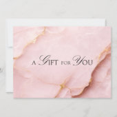 Elegantes Rosa-Marmor-Geschenkgutschein (Vorderseite)