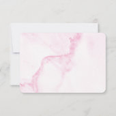 Elegantes rosa Marmor-UAWG RSVP Karte (Rückseite)