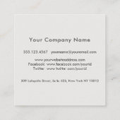 Elegantes rosa Marmormuster Quadratische Visitenkarte (Rückseite)