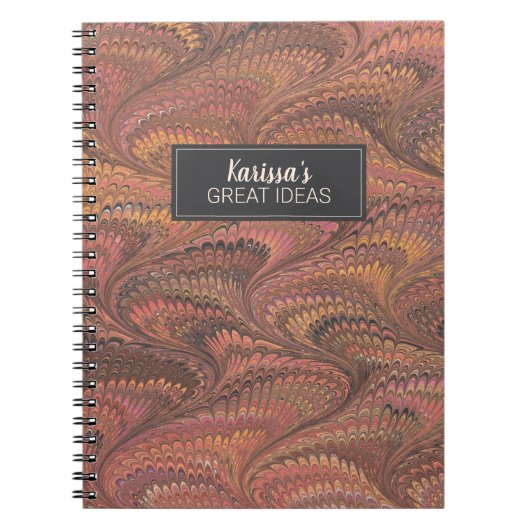 Elegantes rosa MarmorNotebook Notizblock (Vorderseite)