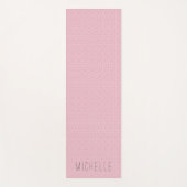 Elegantes rosa marokkanisches Muster mit Namen Yogamatte (Vorderseite)