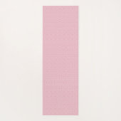 Elegantes rosa marokkanisches Muster mit Namen Yogamatte (Rückseite)