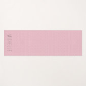 Elegantes rosa marokkanisches Muster mit Namen Yogamatte (Vorderseite (Horizontal))