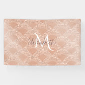 Elegantes, rosa Meerjungfisch-Muster Banner (Horizontal)
