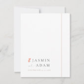 Elegantes Rosa Minimales Floraldesign Save The Date (Vorderseite)