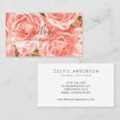 Elegantes Rosa Minimalistisch | Visitenkarte (Vorne/Hinten)