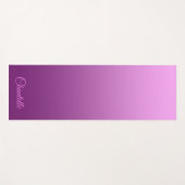 Elegantes Rosa mit Individuelle Name Yogamatte (Vorderseite (Horizontal))