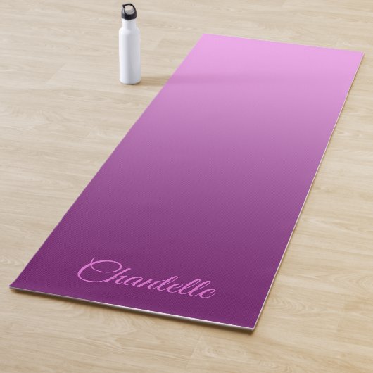 Elegantes Rosa mit Individuelle Name Yogamatte (Beispiel)