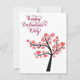 Elegantes Rosa mit weißer Valentinstag-Karte Mitteilungskarte