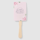 Elegantes Rosa Modernes Begrüßungsangebot Fächer (Vorderseite)