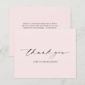 Elegantes rosa Modernes Budget Business dank Karte (Vorne/Hinten)