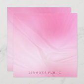 Elegantes rosa Modernes Minimalistisches Template Mitteilungskarte (Vorne/Hinten)
