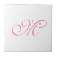 Elegantes rosa Monogramm Anfangsbuchstabe