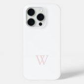 Elegantes Rosa Monogramm, Anfangsweiß Case-Mate iPhone Hülle (Rückseite)