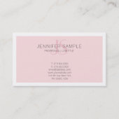 Elegantes rosa Monogramm Modernes, einfaches Desig Visitenkarte (Vorderseite)