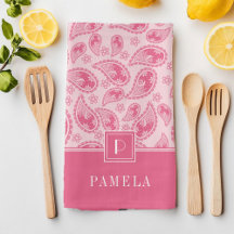 Elegantes rosa Monogramm-Muster