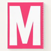 Elegantes Rosa, Monogramm-Name Minimalist modern Notizblock (Rückseite)