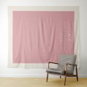 Elegantes rosa Monogramm Wandteppich (Beispiel (Horizontal))