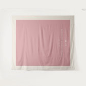 Elegantes rosa Monogramm Wandteppich (Vorderseite (Horizontal))