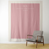 Elegantes rosa Monogramm Wandteppich (Beispiel)