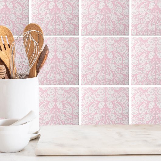 Elegantes rosa Muster Fliese