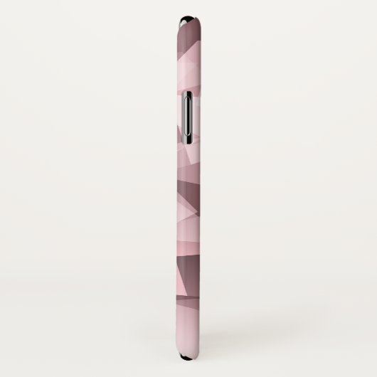 Elegantes rosa Name Geometrisches Polygonmuster Case-Mate iPhone Hülle (Hinten/Rechts)