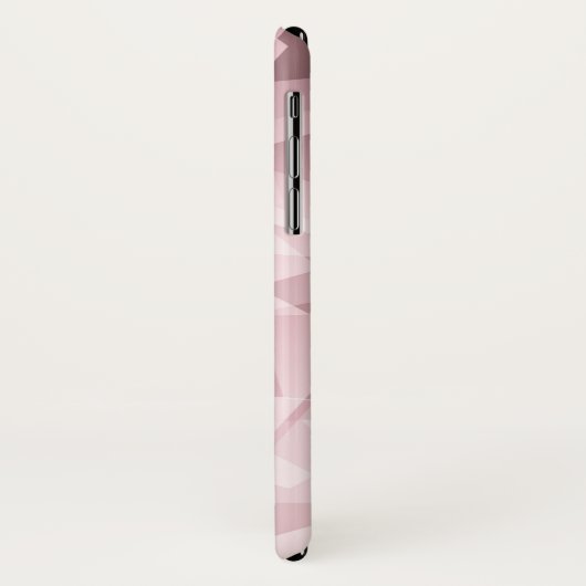 Elegantes rosa Name Geometrisches Polygonmuster Case-Mate iPhone Hülle (Hinten/Links)