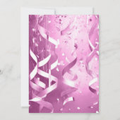 Elegantes Rosa Noon Year's Eve Party Einladung (Rückseite)