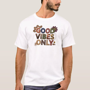 Elegantes Rosa NUR GUTE SCHWINGUNGEN Künstlerische T-Shirt