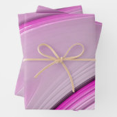 Elegantes rosa Ombre Gradient Fraktal Swirl Geschenkpapier Set (Beispiel)
