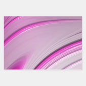 Elegantes rosa Ombre Gradient Fraktal Swirl Geschenkpapier Set (Vorderseite)