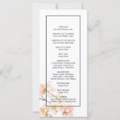 Elegantes rosa Orangefarbenes Blumengezwitscher (Rückseite)