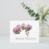 Elegantes rosa Orchid-Blume Brautparty Postkarte (Stehend Vorderseite)