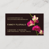 Elegantes rosa Orchid-Foto Visitenkarte (Rückseite)