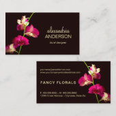 Elegantes rosa Orchid-Foto Visitenkarte (Vorne/Hinten)