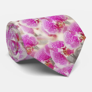 Elegantes rosa Orchideenmuster Krawatte