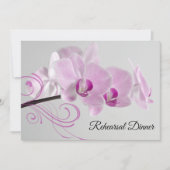 Elegantes Rosa Orchids Hochzeit-Probe-Dinner Einladung (Vorderseite)