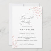 Elegantes rosa Paint Brunch Bubbly Brautparty Einladung (Vorderseite)