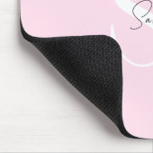 Elegantes rosa Pastel Personalisiert Mousepad (Ecke)