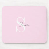 Elegantes rosa Pastel Personalisiert Mousepad (Vorne)