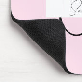 Elegantes rosa Pastel Personalisiert Mousepad (Ecke)