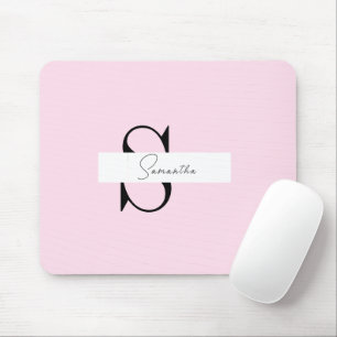 Elegantes rosa Pastel Personalisiert Mousepad
