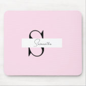 Elegantes rosa Pastel Personalisiert Mousepad (Vorne)