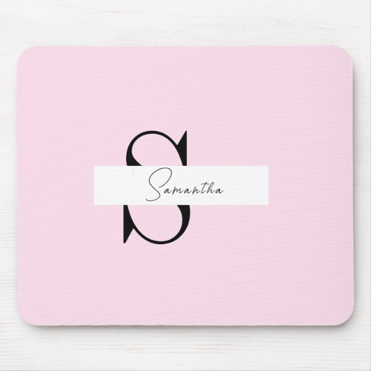 Elegantes rosa Pastel Personalisiert Mousepad (Vorne)