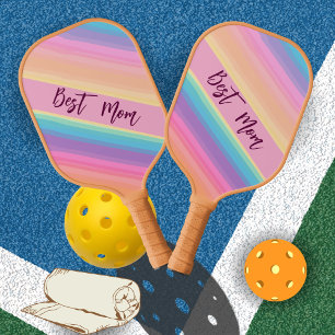 Elegantes rosa Pastell-Geschenk für Mama oder Oma Pickleball Schläger