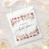 Elegantes rosa Peach Florals Brautparty Gefallen B Geschenktütchen (Ausgeschnitten)