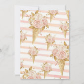 Elegantes Rosa-Peony-Brautparty Einladung (Rückseite)