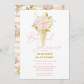 Elegantes Rosa-Peony-Brautparty Einladung (Vorne/Hinten)